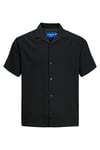 Originals Jorluke Pamuklu Relaxed Fit Kısa Kollu Poplin Erkek Gömlek 12255781 SİYAH