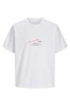 Originals Jormanchester % 100 Pamuk Loose Fit Baskılı Erkek T Shirt 12273373 BEYAZ