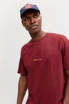 Originals Jornorrebro % 100 Pamuk Relaxed Fit Bisiklet Yaka Erkek T Shirt 12282892 BORDO