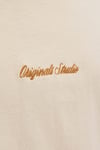Originals Jornorrebro % 100 Pamuk Relaxed Fit Bisiklet Yaka Erkek T Shirt 12282892 KREM