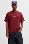 Originals Jornorrebro % 100 Pamuk Relaxed Fit Bisiklet Yaka Erkek T Shirt 12282892 BORDO