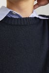 Originals Jorollie Yün Karışımlı Relaxed Fit Bisiklet Yaka Örme Erkek Kazak 12215468 KOYU LACIVERT