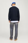 Originals Jorollie Yün Karışımlı Relaxed Fit Bisiklet Yaka Örme Erkek Kazak 12215468 KOYU LACIVERT