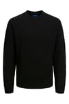 Originals Jorollie Yün Karışımlı Relaxed Fit Bisiklet Yaka Örme Erkek Kazak 12215468 SİYAH
