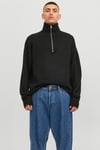 Originals Jorollie Yün Karışımlı Relaxed Fit Dik Yaka Erkek Kazak 12241817 SİYAH
