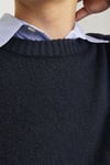 Originals Jorollie Yün Karışımlı Relaxed Fit Bisiklet Yaka Örme Erkek Kazak 12215468 KOYU LACIVERT