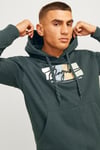 Originals Jorportland Pamuk Karışımlı Regular Fit Kapüşonlu Erkek Sweat 12262421 KOYU YEŞİL