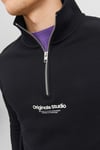 Originals Jorvesterbro Yarım Fermuarlı Relaxed Fit Erkek Sweat 12241777 SİYAH