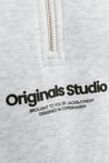 Originals Jorvesterbro Yarım Fermuarlı Relaxed Fit Erkek Sweat 12241777 AÇIK GRİ
