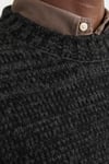 Originals Jorwinter Relaxed Fit Bisiklet Yaka Kırçıllı Erkek Kazak 12277985 SİYAH
