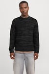 Originals Jorwinter Relaxed Fit Bisiklet Yaka Kırçıllı Erkek Kazak 12277985 SİYAH