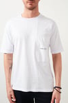 Oversize Bisiklet Yaka % 100 Pamuk Erkek T Shirt 5721013 BEYAZ-BEYAZ