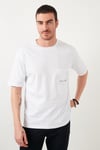 Oversize Bisiklet Yaka % 100 Pamuk Erkek T Shirt 5721013 BEYAZ-BEYAZ