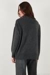 Oversize Fit Balıkçı Yaka Yumuşak Dokulu 2'li Paket Triko Kadın Kazak 680KZ00469S2 ANTRASİT-BORDO