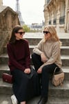 Oversize Fit Balıkçı Yaka Yumuşak Dokulu 2'li Paket Triko Kadın Kazak 680KZ00469S2 VİZON-BORDO