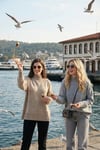 Oversize Fit Balıkçı Yaka Yumuşak Dokulu 2'li Paket Triko Kadın Kazak 680KZ00469S2 Vizon-Açık Gri