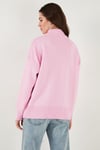 Oversize Fit Balıkçı Yaka Yumuşak Dokulu 2'li Paket Triko Kadın Kazak 680KZ00469S2 Şeker Pembe-Açık Gri