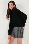 Oversize Fit Balıkçı Yaka Yumuşak Dokulu 2'li Paket Triko Kadın Kazak 680KZ00469S2 SİYAH-TAŞ