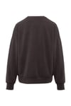 Oversize Fit Bisiklet Yaka Kadın Sweat 168837-89103 KOYU KAHVE
