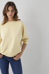 Oversize Fit Bisiklet Yaka Kadın Sweat 168837-71206 SARI