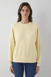 Oversize Fit Bisiklet Yaka Kadın Sweat 168837-71206 SARI