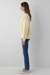 Oversize Fit Bisiklet Yaka Kadın Sweat 168837-71206 SARI