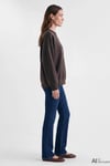 Oversize Fit Bisiklet Yaka Kadın Sweat 168837-89103 KOYU KAHVE