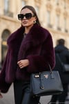Oversize Fit Gömlek Yaka Cepli Astarlı  Mont Kadın Kürk 497BERRY BORDO