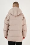 Oversize Fit Kapüşonlu Şişme Kadın Mont 640Y047 TAŞ