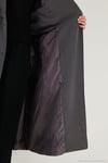 Oversize Fit Kruvaze Yaka Düğmeli Kemerli Uzun Kadın Trençkot 6839476 ANTRASİT