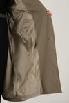 Oversize Fit Kruvaze Yaka Düğmeli Kemerli Uzun Kadın Trençkot 6839476 KARAMEL