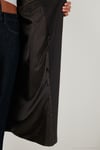 Oversize Fit Kruvaze Yaka Düğmeli Kemerli Uzun Kadın Trençkot 6839476 KOYU KAHVE