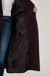 Oversize Fit Kruvaze Yaka Düğmeli Kemerli Uzun Kadın Trençkot 6839476 MÜRDÜM
