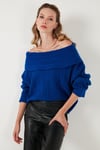 Oversize Fit Madonna Yaka Triko Kadın Kazak 4615216 SAKS