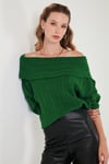 Oversize Fit Madonna Yaka Triko Kadın Kazak 4615216 BENETTON