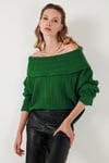 Oversize Fit Madonna Yaka Triko Kadın Kazak 4615216 BENETTON