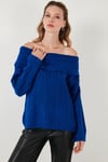 Oversize Fit Madonna Yaka Triko Kadın Kazak 4615216 SAKS