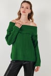 Oversize Fit Madonna Yaka Triko Kadın Kazak 4615216 BENETTON