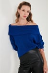 Oversize Fit Madonna Yaka Triko Kadın Kazak 4615216 SAKS