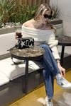 Oversize Fit Madonna Yaka Triko Kadın Kazak 4615216 EKRU