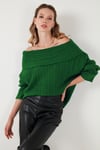 Oversize Fit Madonna Yaka Triko Kadın Kazak 4615216 BENETTON