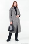 Oversize Fit Mono Yaka Düğmeli Buklet Uzun Kaşe Kadın Kaban 6811997 ANTRASİT