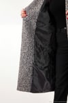 Oversize Fit Mono Yaka Düğmeli Buklet Uzun Kaşe Kadın Kaban 6811997 ANTRASİT