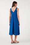 Oversize Fit V Yaka Midi Boy Basic Kadın Elbise 6788688 SAKS