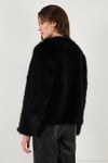 Oversize Fit Yuvarlak Yaka Astarlı Kısa Kadın Kürk 6810266 SİYAH