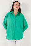 Oversize Kadın Gömlek 6781001 YEŞİL