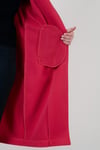 Oversize Kemerli Cepli Kışlık Kadın Kaban 42190454 FUŞYA