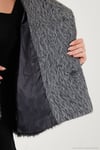 Oversize Kruvaze Yaka Yumuşak Tüylü Düğmeli Astarlı Kadın Mont 6839659 ANTRASİT