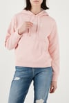 Pamuk Karışımlı Kapüşonlu Yaka Kanguru Cepli Kadın Sweat 001U3-0001 PEMBE