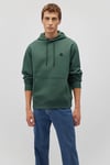 Pamuk Karışımlı Loose Fit Kapüşonlu Şardonlu Erkek Sweat 065809-71580 YEŞİL